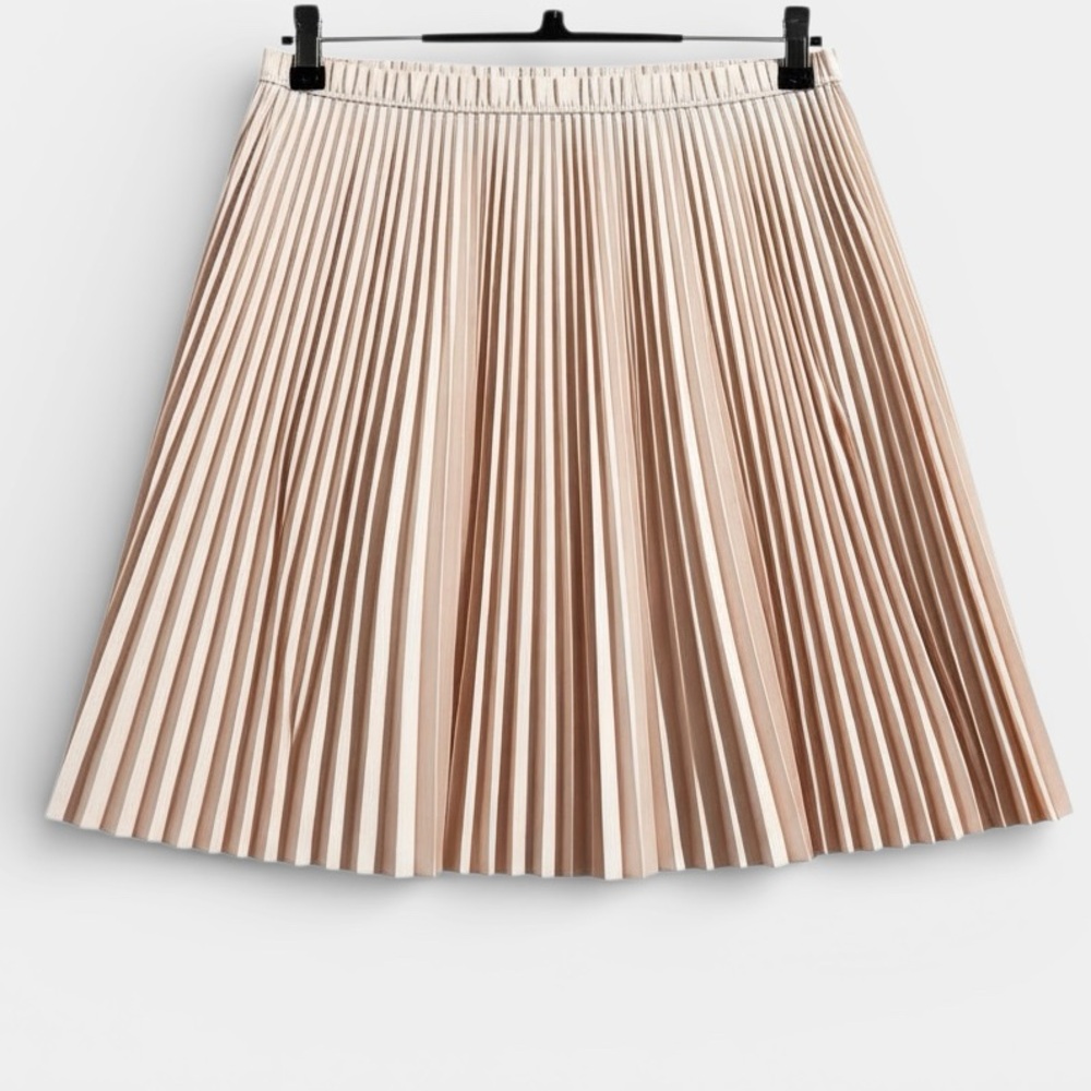 Banana Republic Pleated Chiffon Mini Skirt Blush Ballet Pink Preppy Size 14